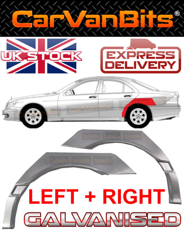 For Mercedes S Class W220 98 05 Rear Wheel Arch Wing Repair Fender Panel Pair 373398602629