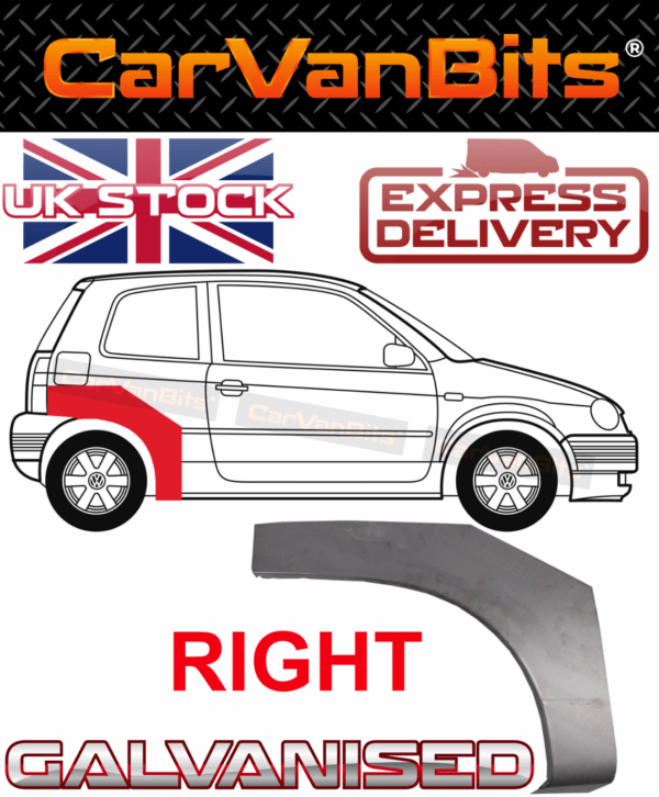 For Volkswagen Vw Lupo Seat Arosa 98 05 Rear Wheel Arch Repair Body Panel Right 375180678039