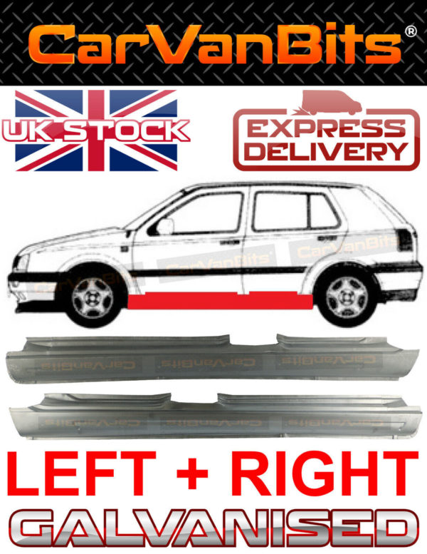 For Vw Golf 3 Iii 45 Door Full Sill Repair Body Rust Outer Panel Galvanised X2 373888294809